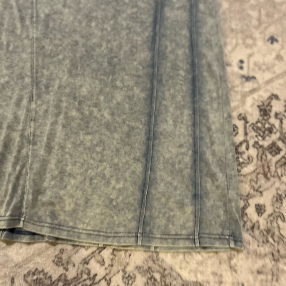 Crew Basics Vintage-Inspired Light Blue “Denim Look” Maxi Skirt - Picture 6 of 15